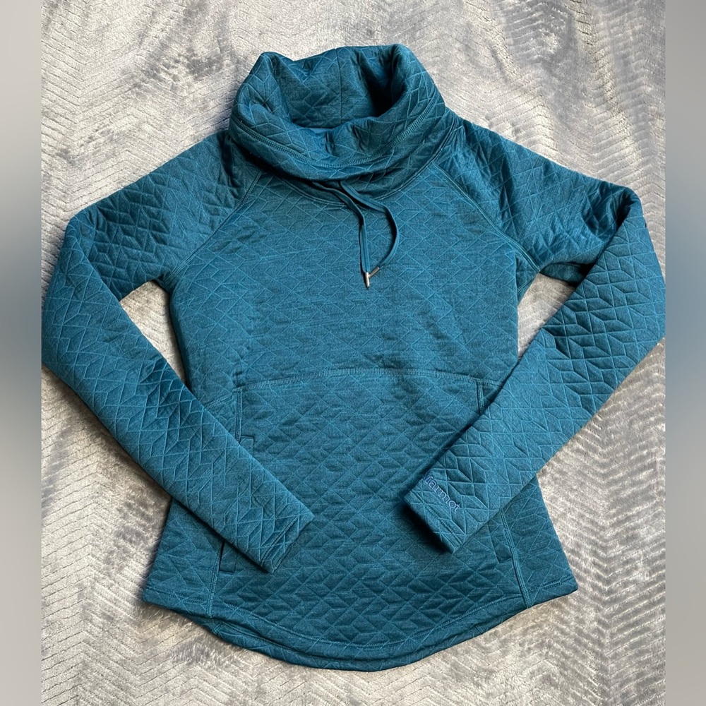 Womens Marmot Annie Cowl Neck Quilted‎ Pullover Sweater XS